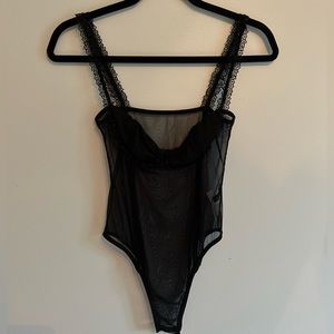 Shein black sheer bodysuit
